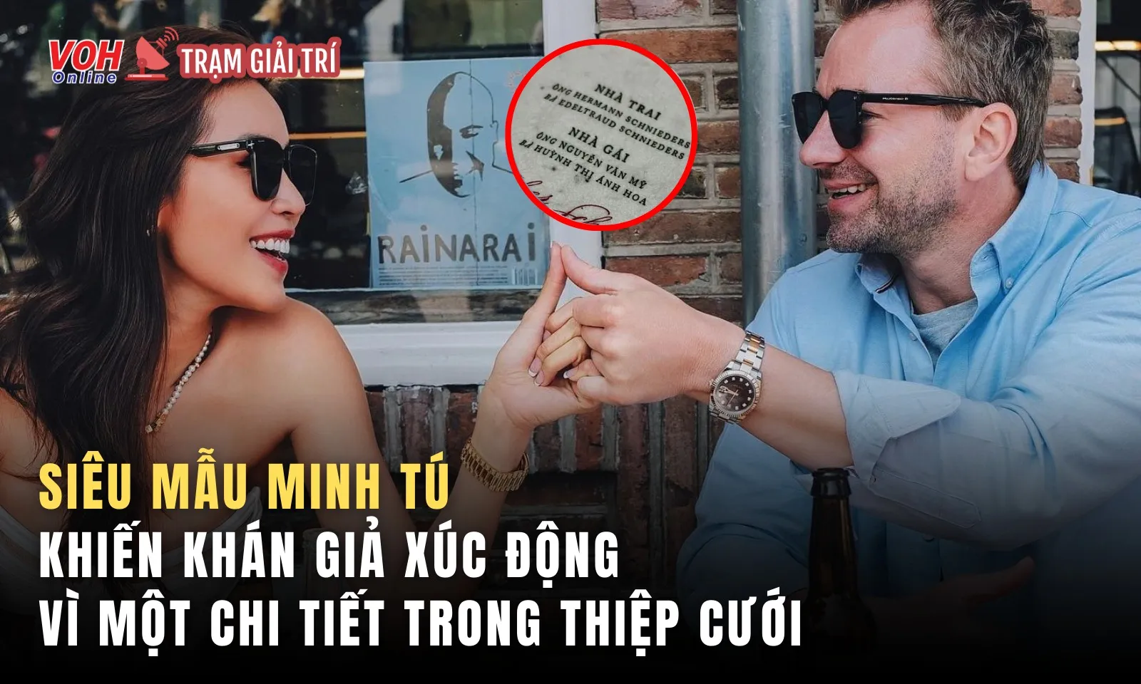 Thiệp cưới đặc biệt của Minh Tú khiến nhiều người xúc động