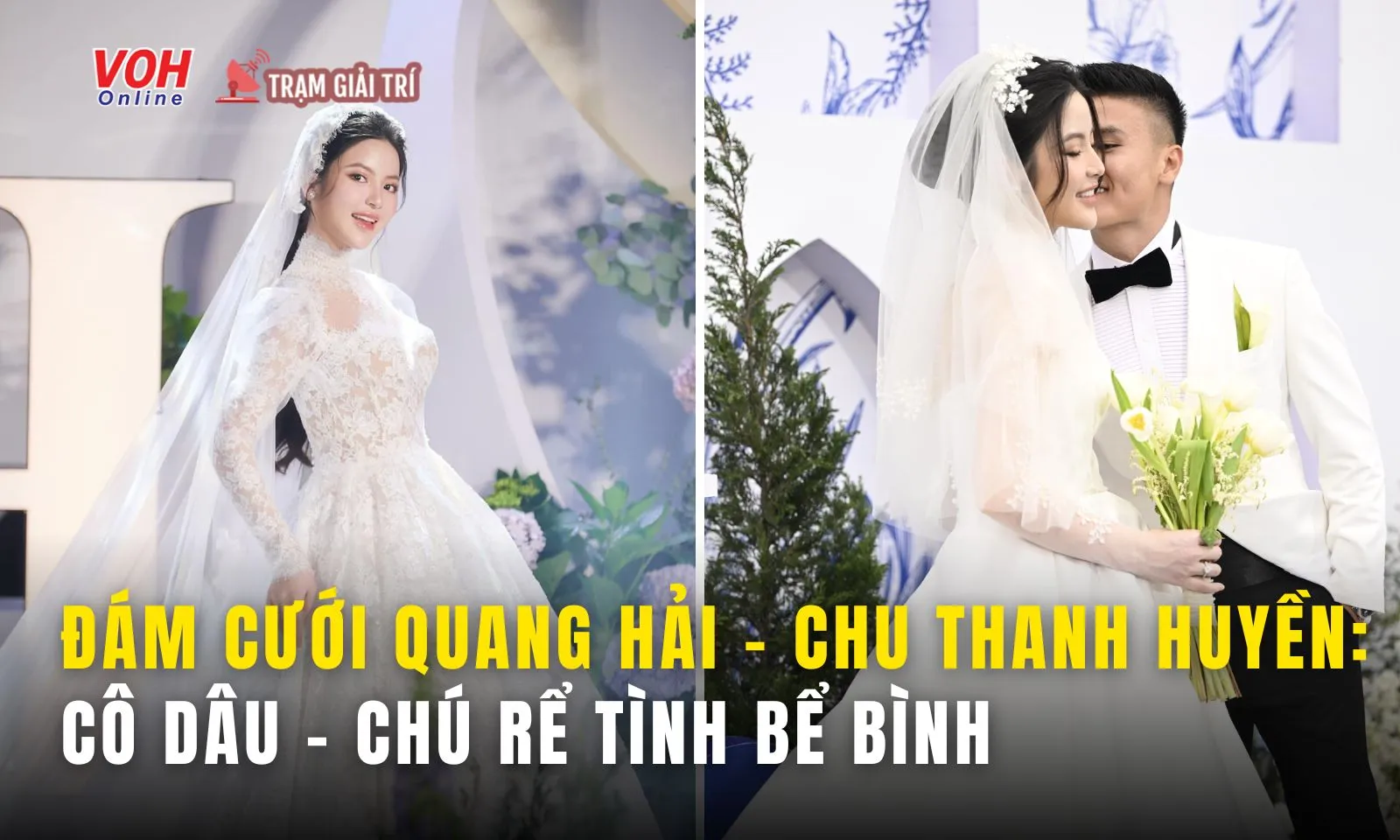 Đám cưới Quang Hải - Thanh Huyền: Dâu rể đẹp đôi, HLV Park Hang Seo đến dự