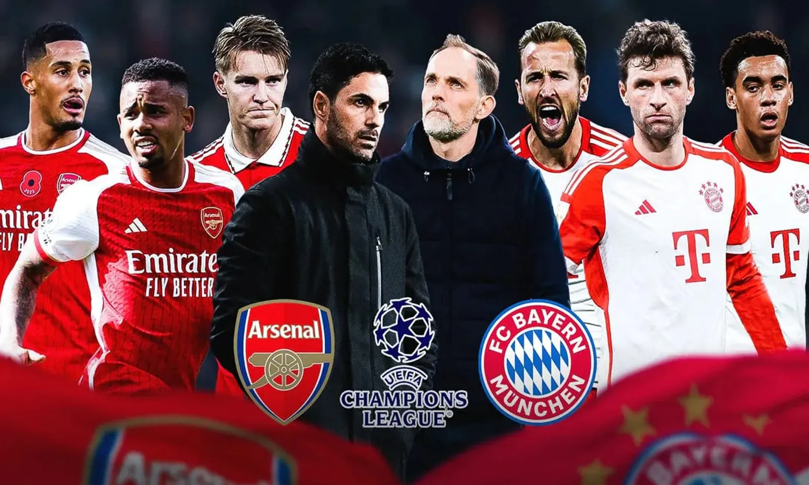 Lịch thi đấu Arsenal vs Bayern Munich tuần này (02h00 ngày 10/4), xem trực tiếp ở đâu - kênh nào?