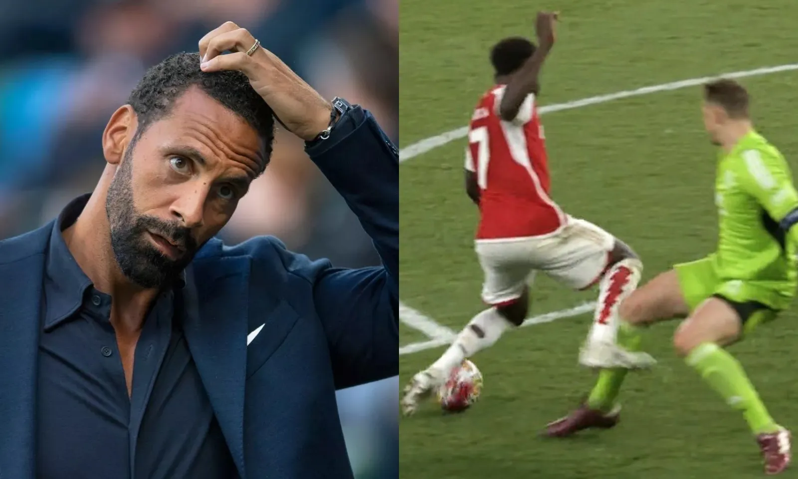 Rio Ferdinand ôm đầu: Chúa ơi, sao Arsenal không được hưởng penalty?