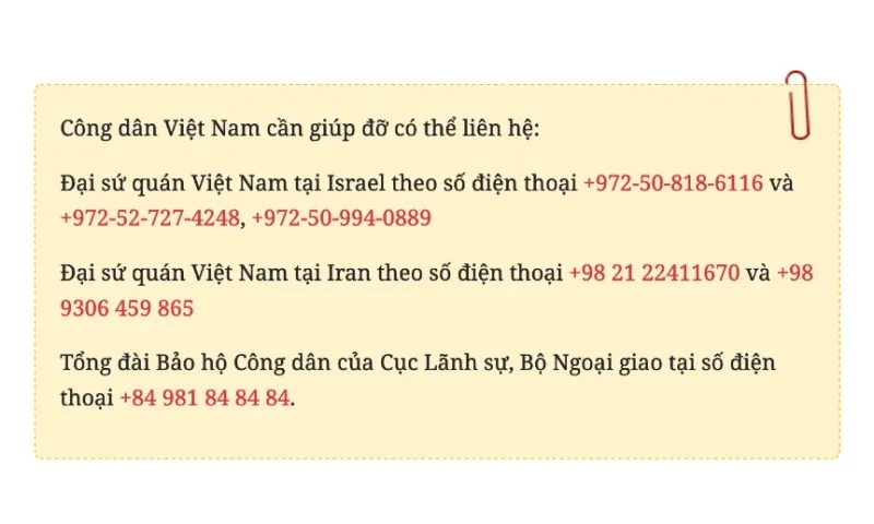 Công dân Việt Nam tại Trung Đông vẫn an toàn