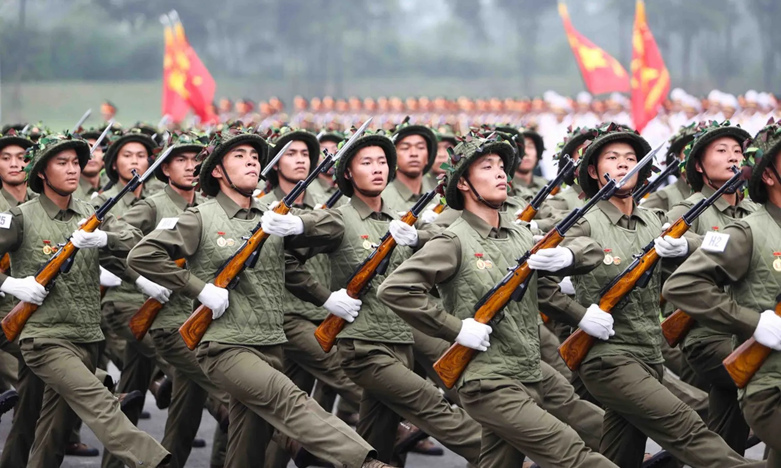 Quân đội tổng duyệt diễu binh, diễu hành Lễ kỷ niệm 70 năm Chiến thắng Điện Biên Phủ