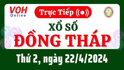 XSDT 22/4 - Kết quả xổ số Đồng Tháp hôm nay thứ 2 ngày 22/4/2024