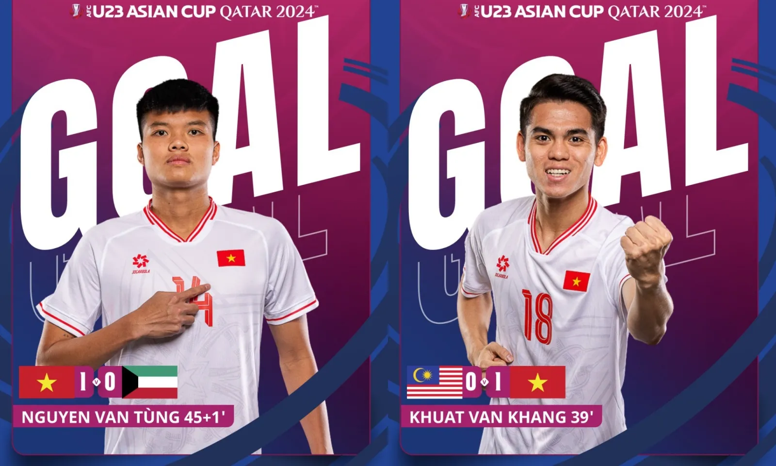 U23 Việt Nam có 2 siêu phẩm lọt Top 8 bàn thắng đẹp nhất vòng bảng U23 châu Á