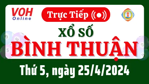XSBTH 25/4 - Kết quả xổ số Bình Thuận hôm nay thứ 5 ngày 25/4/2024
