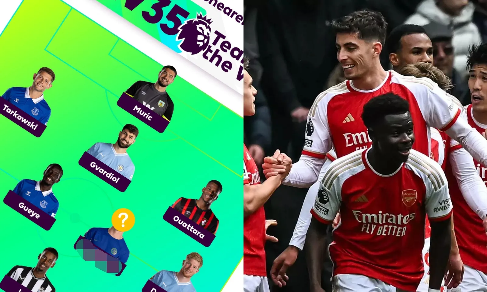Đội hình tiêu biểu vòng 35 Ngoại hạng Anh: Bản hoà tấu Havertz - Saka | Sao Chelsea tìm sự công nhận