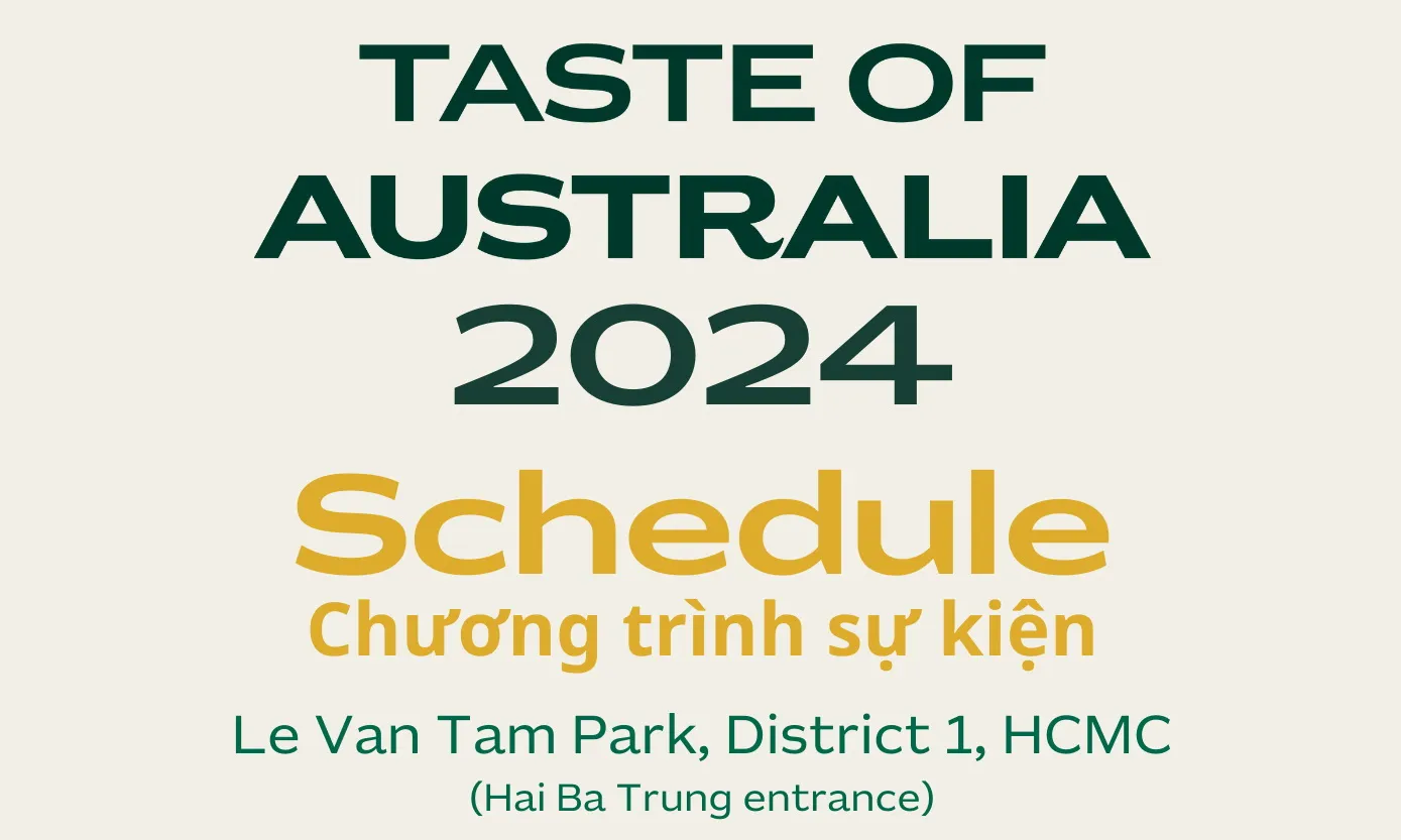 Cơ hội thưởng thức văn hóa ẩm thực Úc cho người dân TPHCM