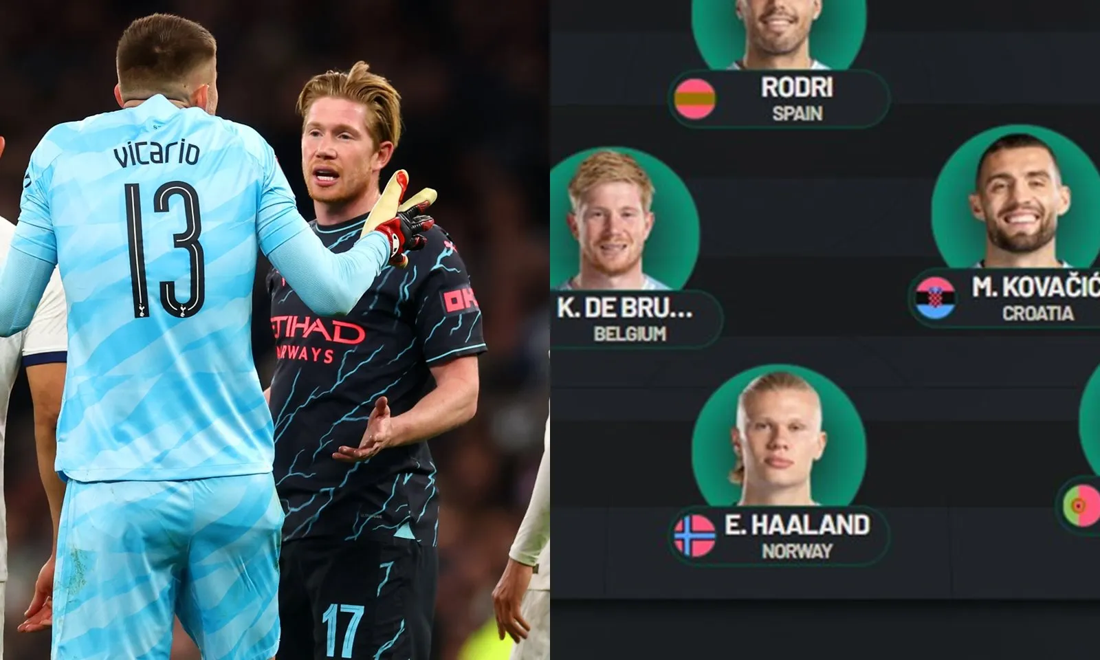 Đội hình dự kiến Tottenham vs Man City: Grealish trở lại | Song sát De Bruyne và Haaland sẵn sàng