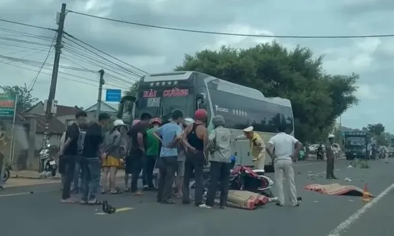 Gia Lai: Tai nạn liên hoàn trên Quốc lộ 14, 2 người chết