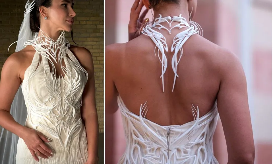 'Kiệt tác' váy cưới in 3D đầu tiên trên thế giới