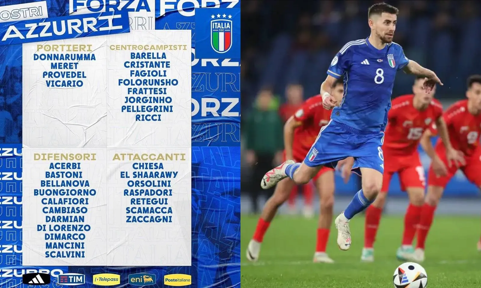 Đội tuyển Ý công bố danh sách sơ bộ tham dự EURO 2024: 3 công thần | 2 tân vương Europa League