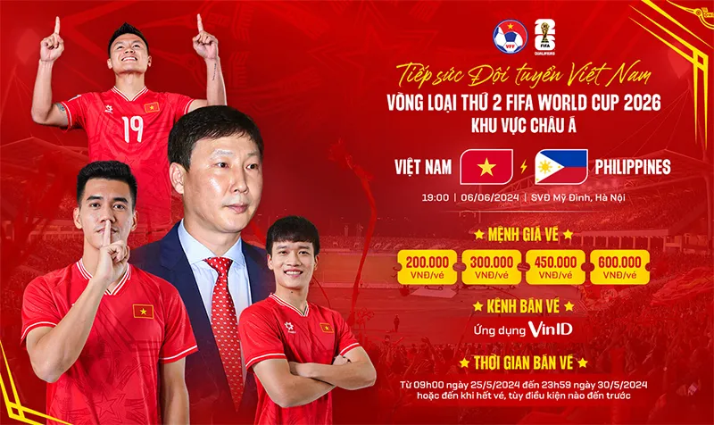 Các mệnh giá vé xem trận đấu giữa tuyển Việt Nam vs Philippines trên sân Mỹ Đình - Ảnh: internet