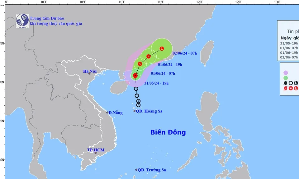 Bão số 1 di chuyển về hướng Quảng Đông, Trung Quốc