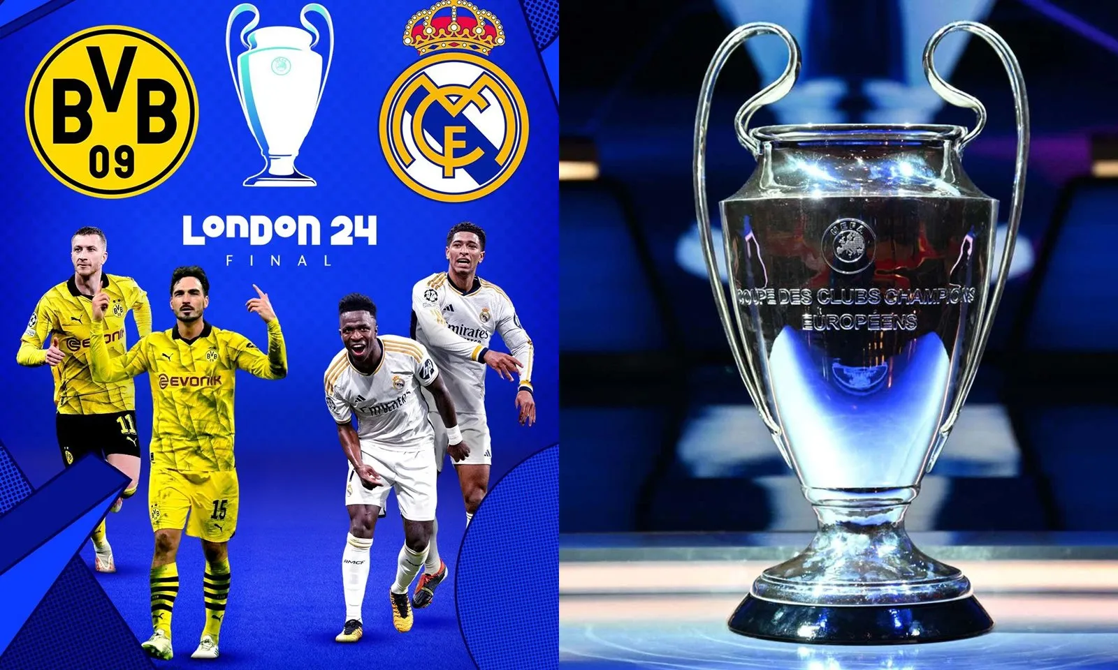 Link xem trực tiếp Dortmund vs Real Madrid (Chung kết Champions League, 02h00 ngày 02/6)