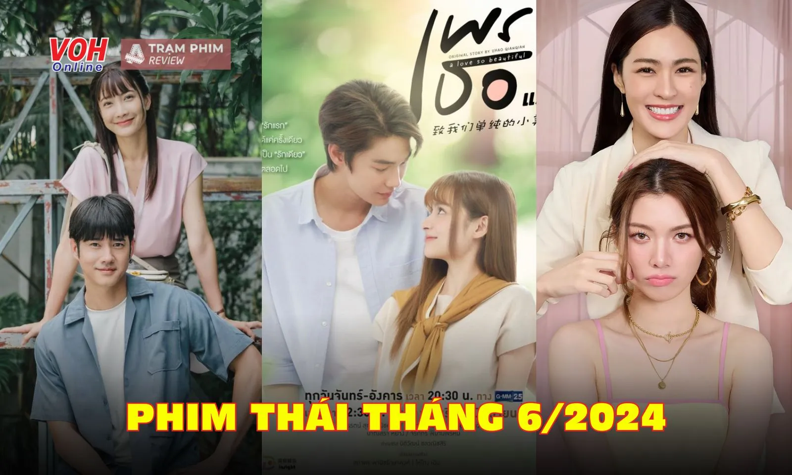 Phim bộ Thái Lan tháng 6/2024: Mario-Taew tái hợp trong chuyện tình chị-em