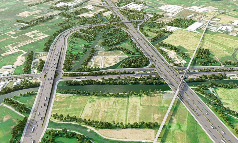 Phối cảnh một nút giao trên cao tốc TP.HCM - Mộc Bài.