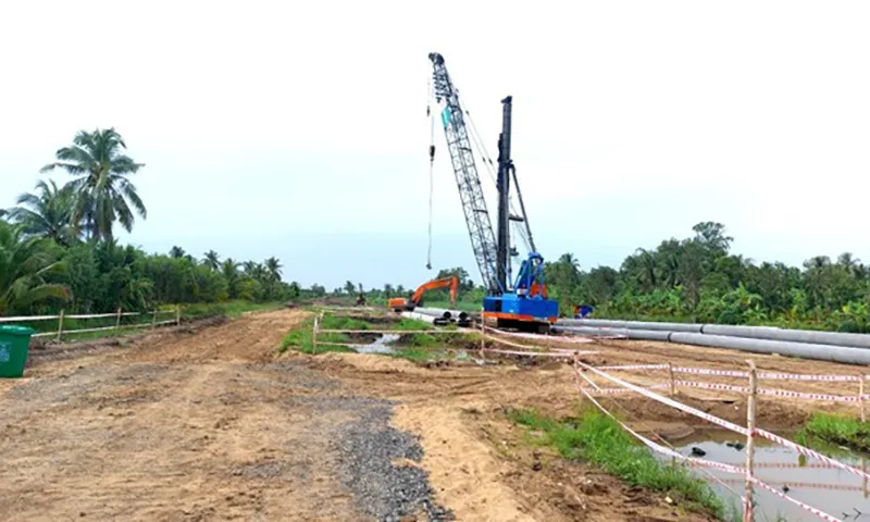 Dự án thành phần 4 cao tốc Châu Đốc - Cần Thơ - Sóc Trăng qua tỉnh Sóc Trăng dài gần 57 km.