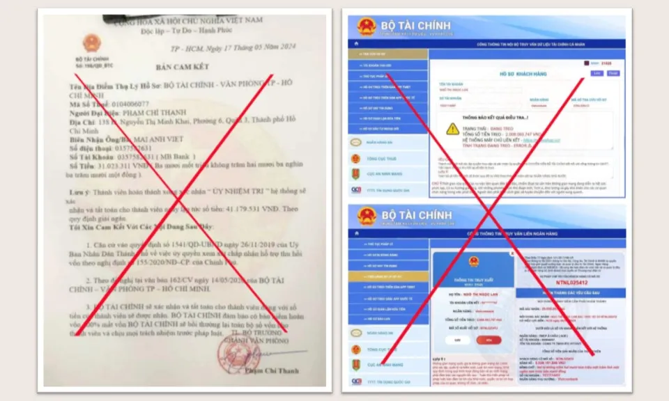 Cảnh giác việc giả mạo văn bản, con dấu và website Bộ Tài chính