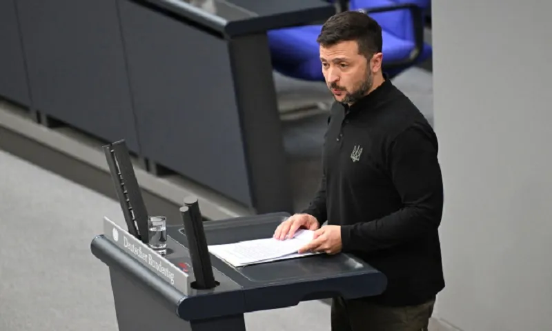Tổng thống Ukraine Zelensky phát biểu ở Quốc hội Đức bị nhiều nghị sĩ tẩy chay