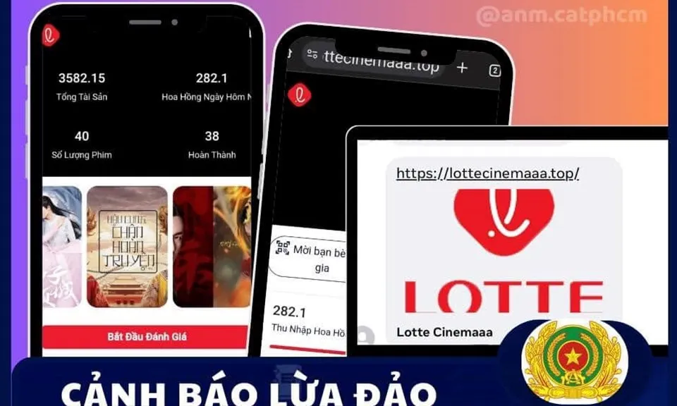 Giả mạo Lotte Cinema tuyển người làm nhiệm vụ kiếm tiền hoa hồng để lừa đảo