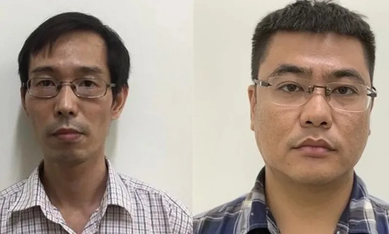 Hai bị cáo Đỗ Hải Phong (trái) và Đoàn Mạnh Dương buôn lậu hàng ngàn tấn thịt trâu   Bộ Công an