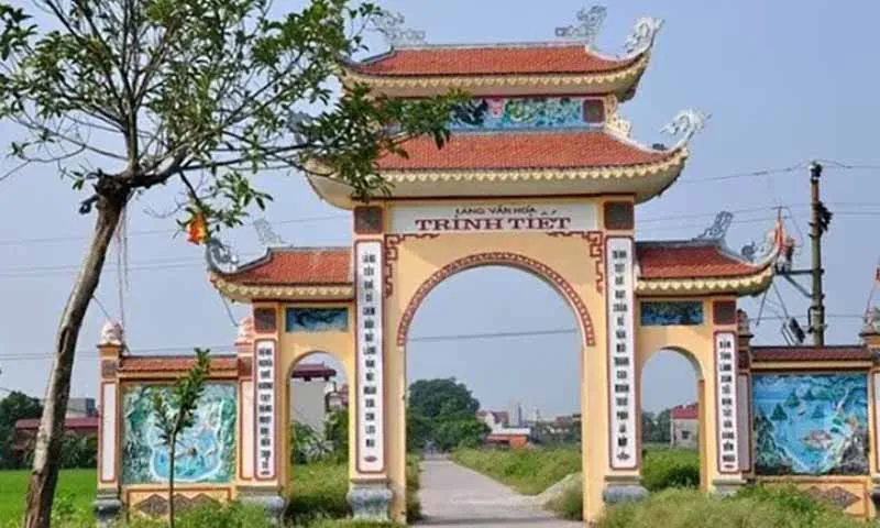 Cổng làng Trinh Tiết tại huyện Mỹ Đức Hà Nội