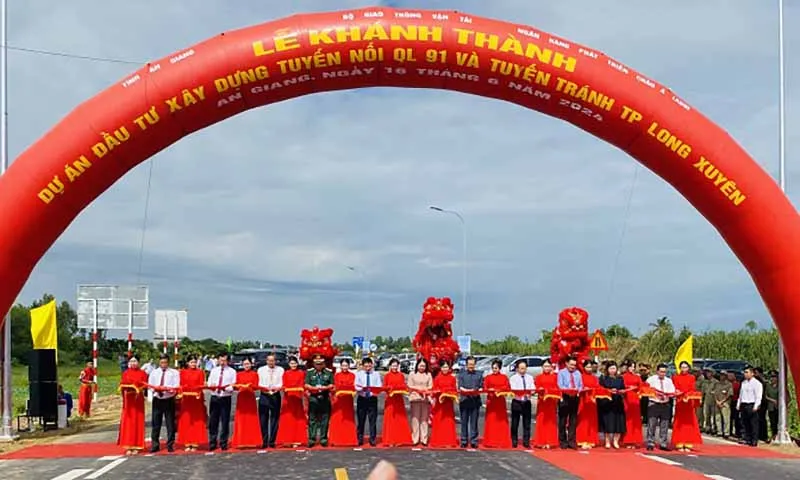 Khánh thành tuyến nối Quốc lộ 91 và tuyến tránh Long Xuyên