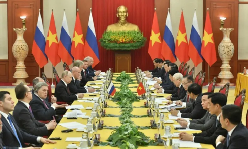 Tổng Bí thư Nguyễn Phú Trọng đã hội đàm với Tổng thống Vladimir Putin tại Trụ sở Trung ương Đảng - VGP