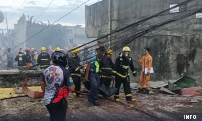 hiện trường vụ nổ kho pháo ở Zambo   Rappler