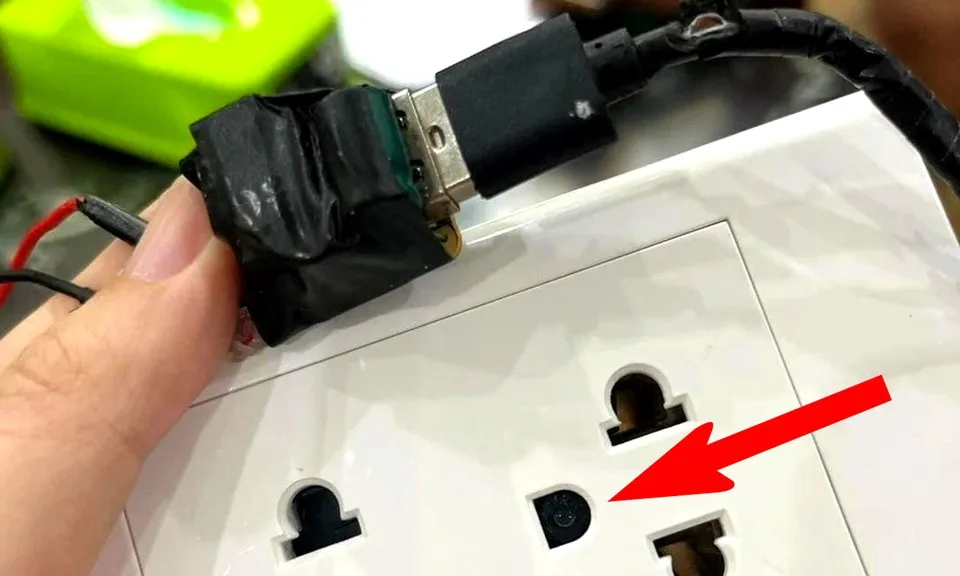 Lại phát hiện camera giấu kín trong ổ điện nhà trọ