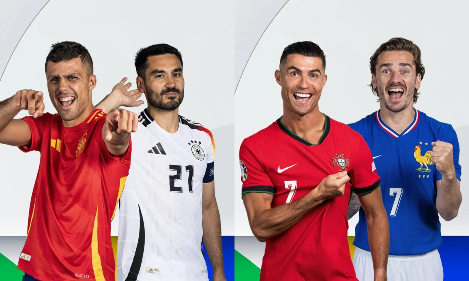 Lịch thi đấu vòng Tứ kết EURO 2024: Tây Ban Nha vs Đức | Bồ Đào Nha vs Pháp