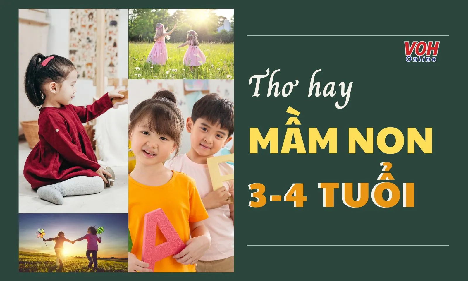 30 bài thơ mầm non 3-4 tuổi hay giúp trẻ phát triển trí thông minh