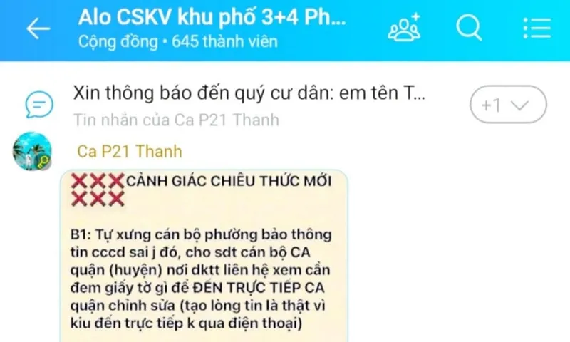 cong an khuyen cao