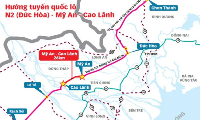 Cao tốc Mỹ An - Cao Lãnh dự kiến sẽ khởi công tháng 12/2024