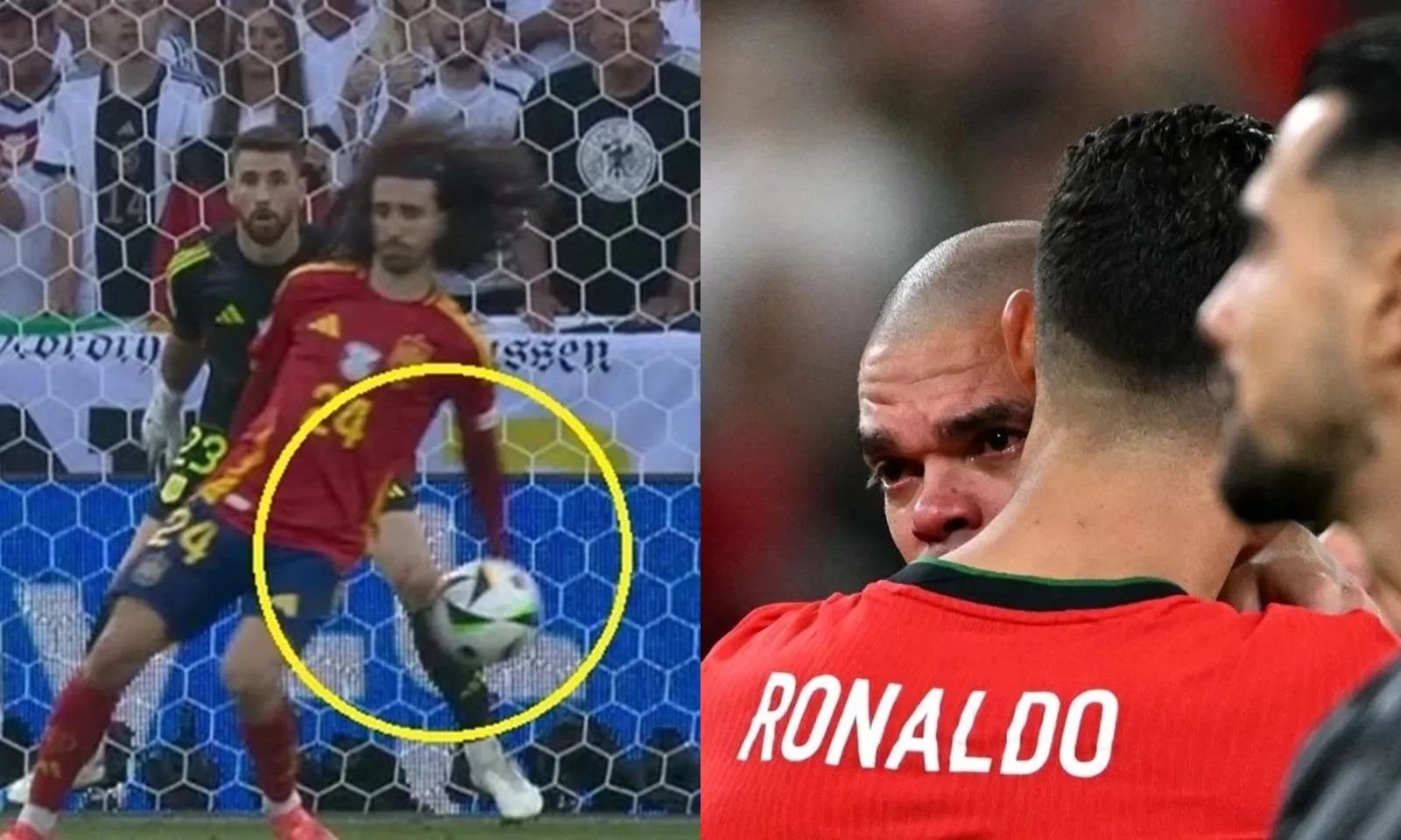 Chuyển động EURO 6/7: Lý do tuyển Đức bị từ chối phạt đền | Ronaldo an ủi Pepe 