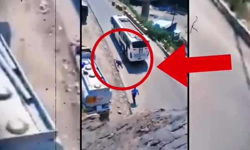 Xe buýt xuống đèo bị hư thắng, hành khách nhảy ra ngoài lánh nạn
