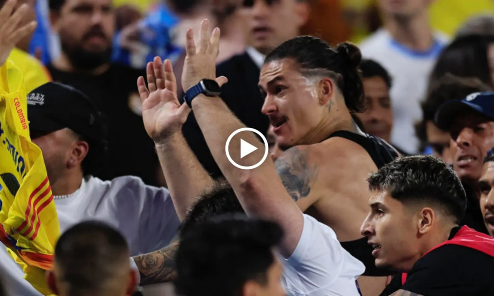 VIDEO: Nunez phát rồ đấm fan túi bụi, Suarez cắn đối thủ