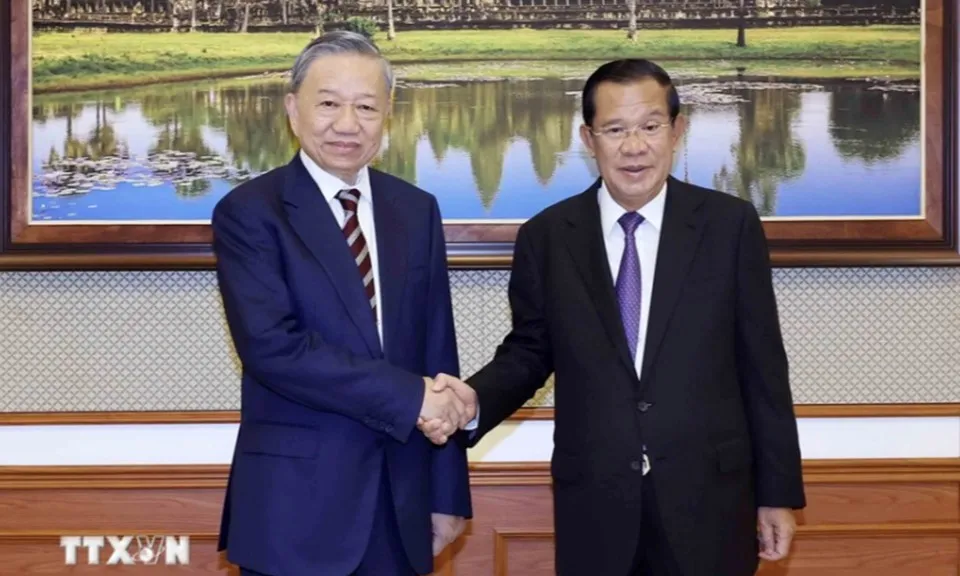 Chủ tịch nước Tô Lâm hội đàm với Chủ tịch Thượng viện Campuchia Hun Sen