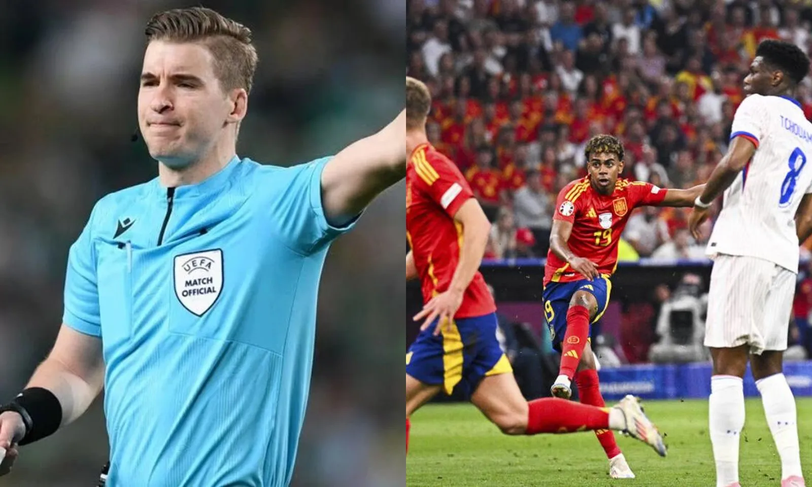 Trọng tài bắt chính chung kết EURO 2024 gây tranh cãi  