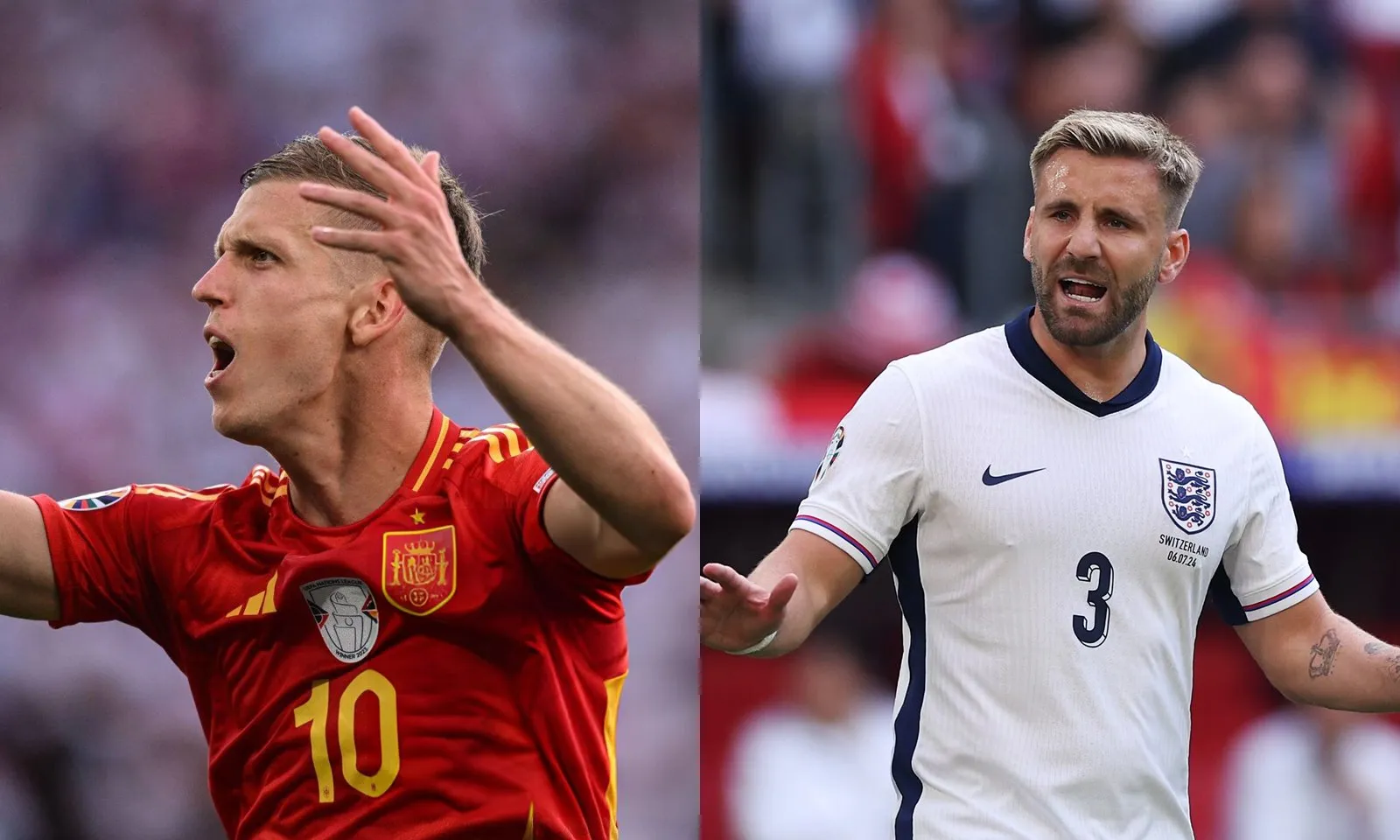 Chuyển động EURO 13/7: Olmo không sợ Bellingham cùng tuyển Anh | Shearer khuyên Southgate dùng Shaw 