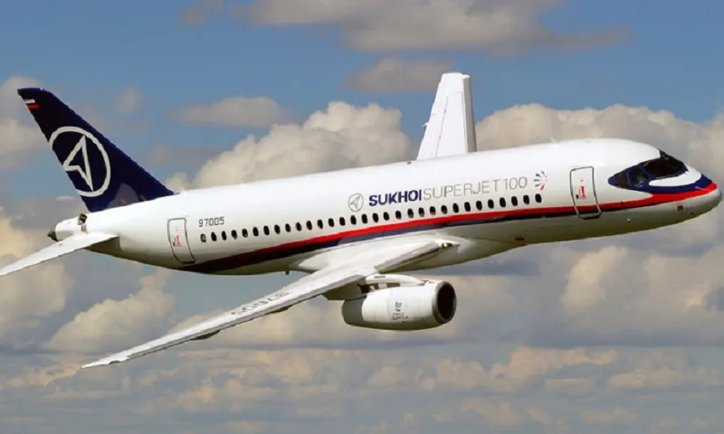 Máy bay Sukhoi Superjet 100 Ảnh chụp màn hình The Moscow Times