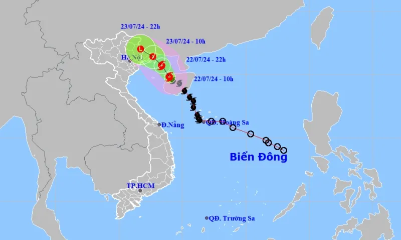 Bão số 2 khiến toàn Vịnh Bắc bộ mưa lớn, nguy cơ lũ lụt cao