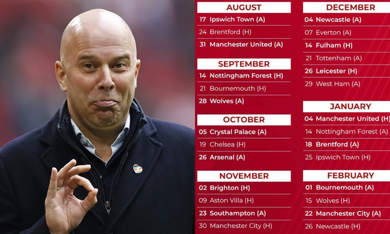 Lịch thi đấu Ngoại hạng Anh 2024-2025 của Liverpool: Derby nước Anh ngay vòng 3 | Cuối mùa sóng gió
