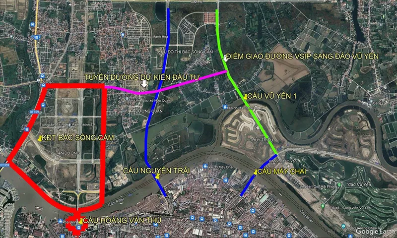 Hải Phòng làm đường ra đảo Vũ Yên dài 2km