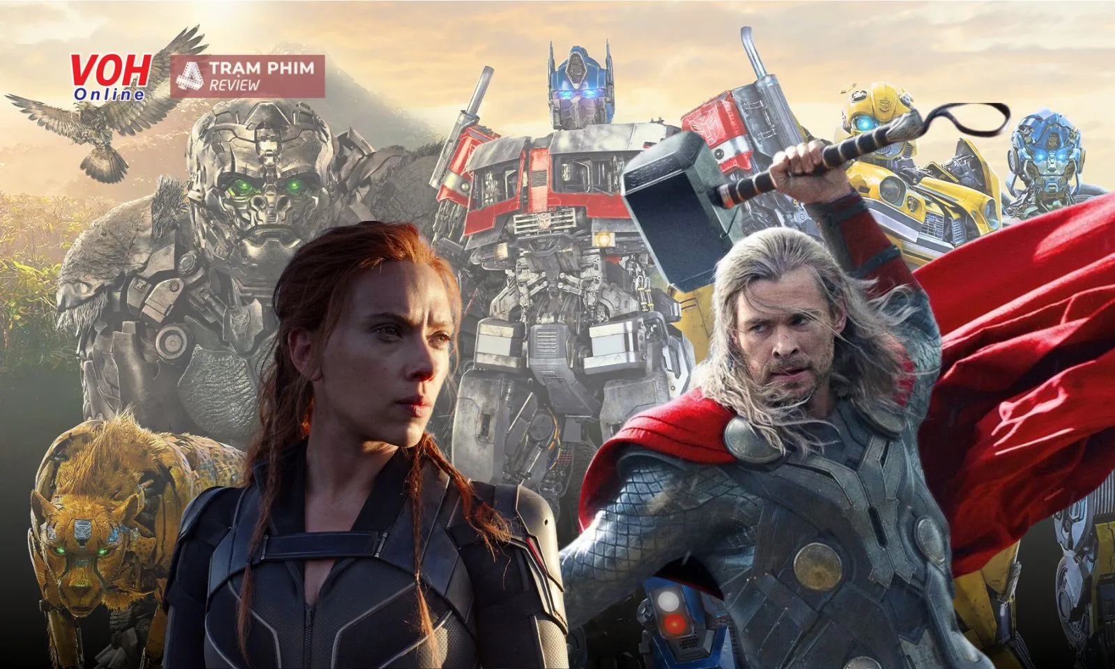 Hết làm siêu anh hùng, Thần Sấm, Góa Phụ Đen rủ nhau lồng tiếng cho Transformers