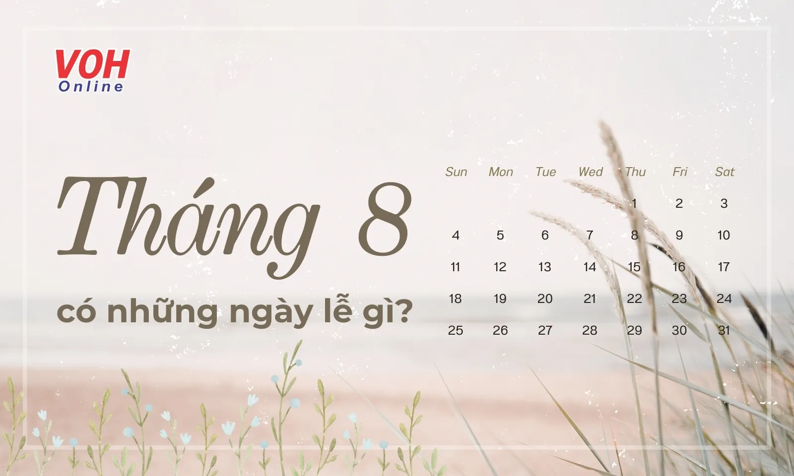 Tháng 8 có những ngày lễ gì? Tổng hợp các sự kiện nổi bật trong tháng 8
