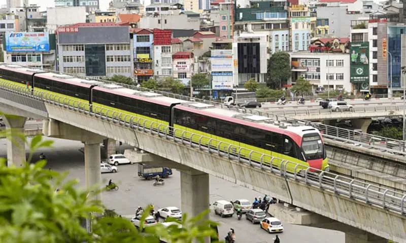 Tuyến đường sắt đô thị Nhổn - Ga Hà Nội vào khai thác năm 2027. Ảnh Internet