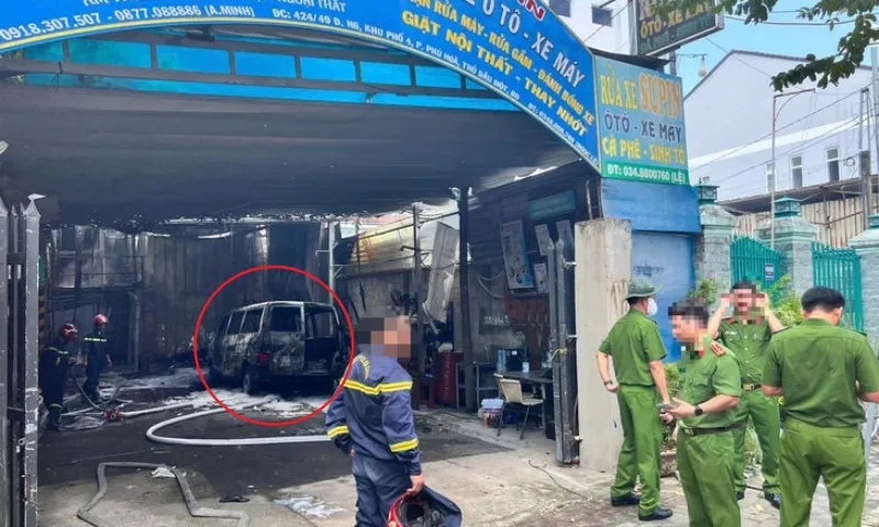 Cháy lớn tại cửa hàng nội thất ô tô giữa trung tâm Thủ Dầu Một