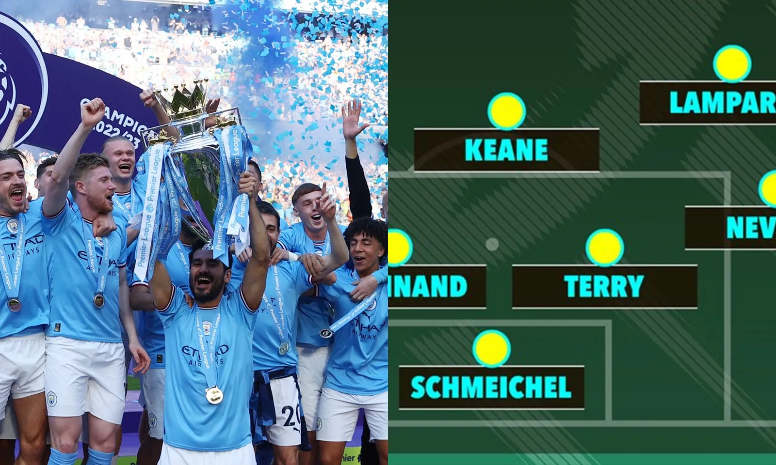 Đội hình hay nhất lịch sử Ngoại hạng Anh: MU áp đảo quân số | Tranh cãi bùng nổ vì sao Man City