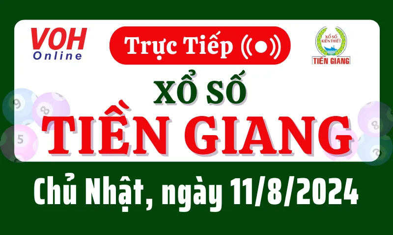 XSTG 11/8 - Kết quả xổ số Tiền Giang hôm nay chủ nhật ngày 11/8/2024